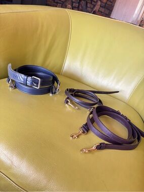 Coach Replacement Shoulder Strap Lot (3) Leather Adjustable Crossbody Straps